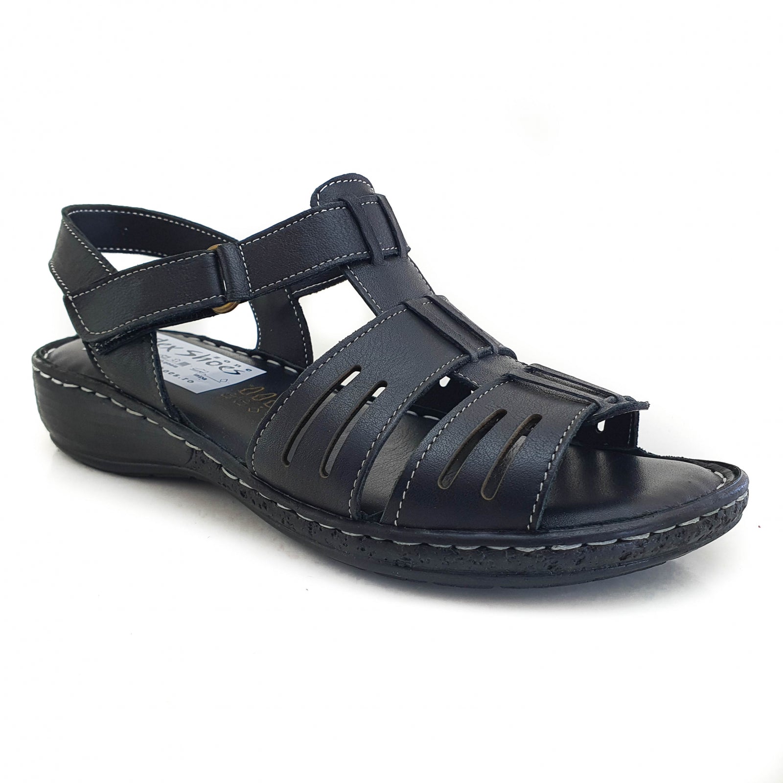 Sandale Damă Casual Confort Din Piele Naturală Neagră 13548