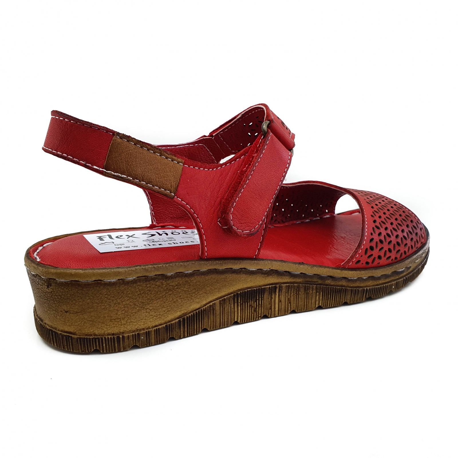 Sandale Damă Casual Confort Din Piele Naturală Roșie 13541