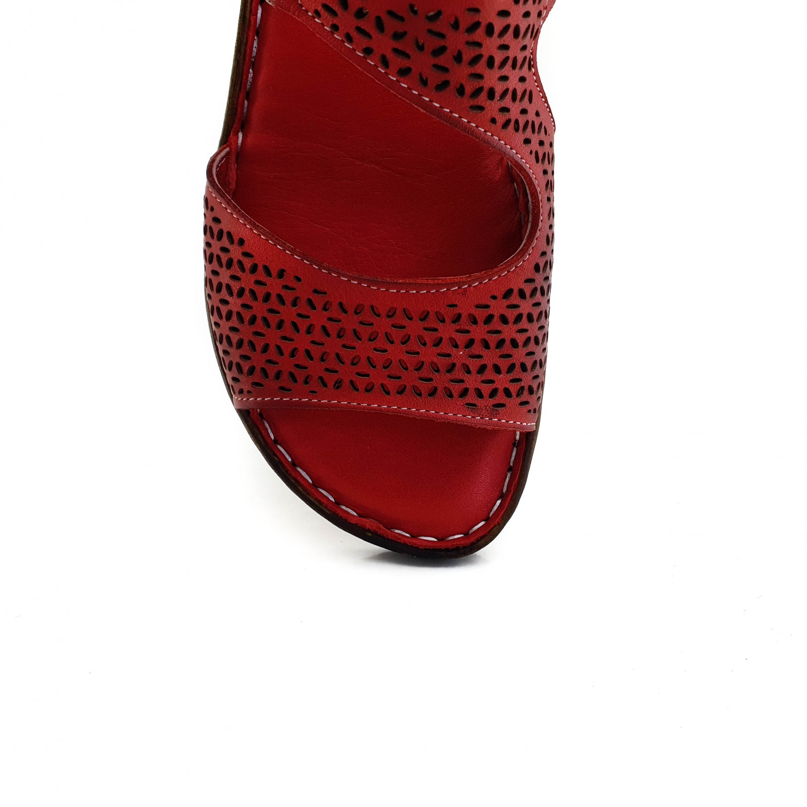 Sandale Damă Casual Confort Din Piele Naturală Roșie 6209