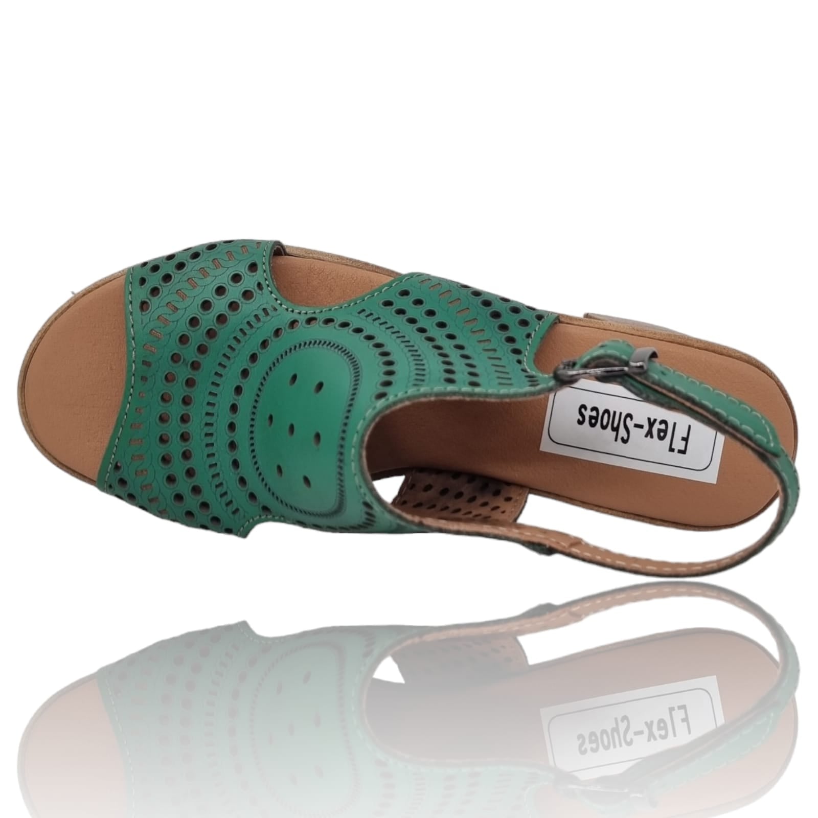 Sandale Damă Din Piele Naturală Verde 13613