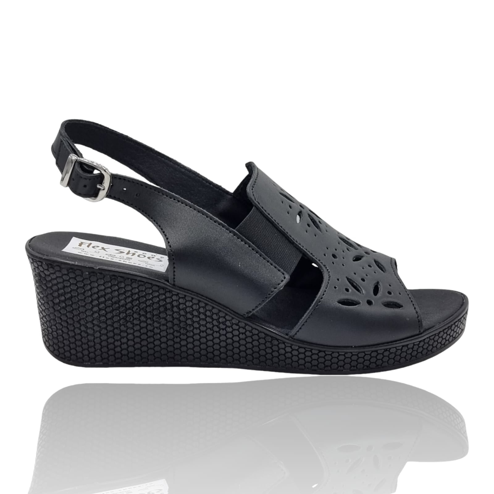 Sandale Damă Din Piele Naturală Neagra 13622