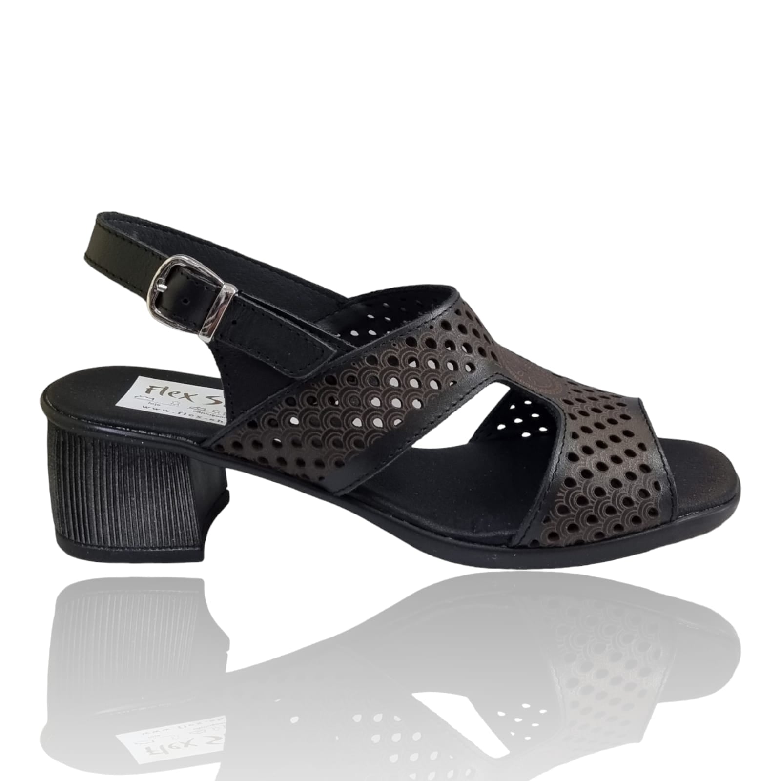 Sandale Damă Din Piele Naturală Neagra 13624
