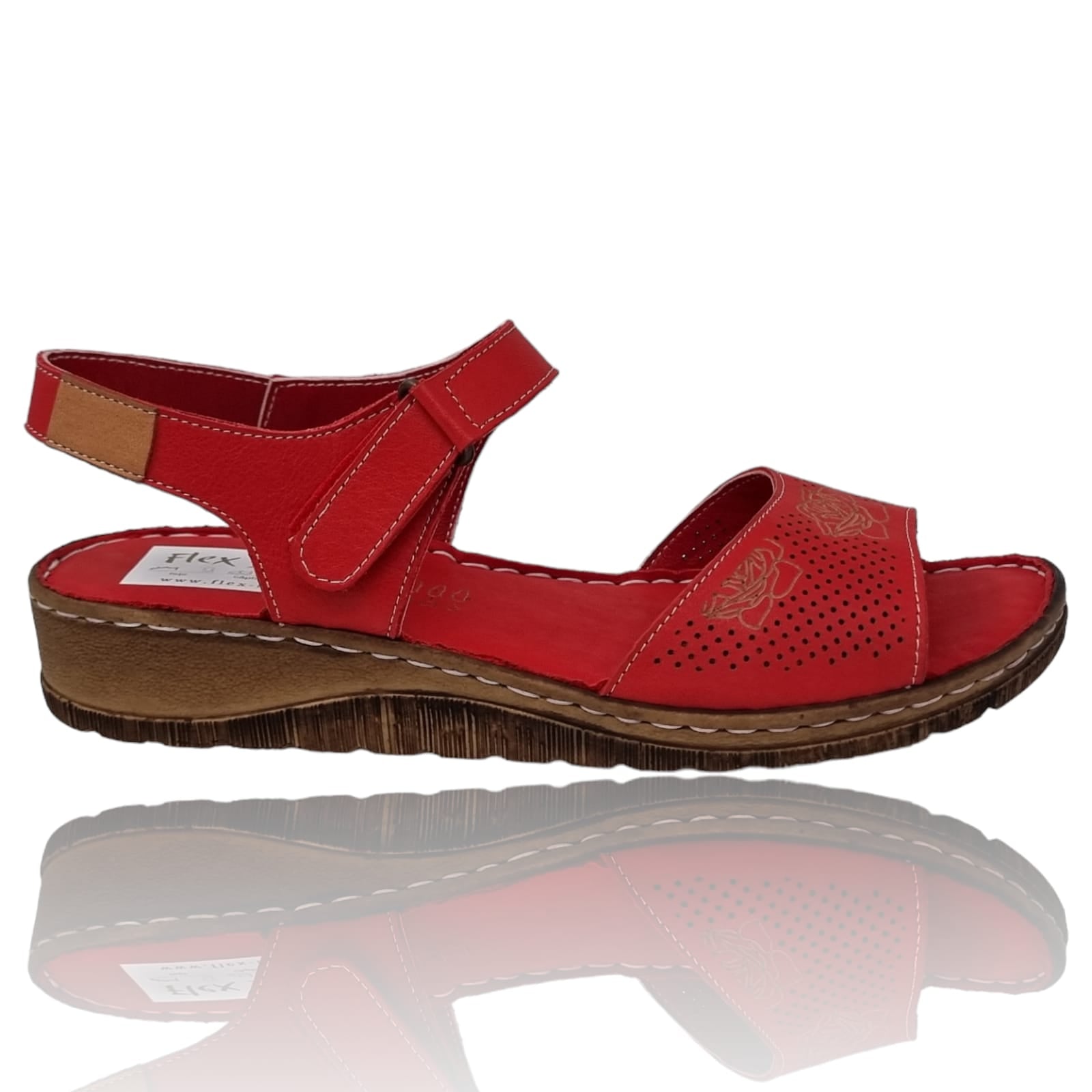 Sandale Damă Din Piele Naturală Rosie 13664