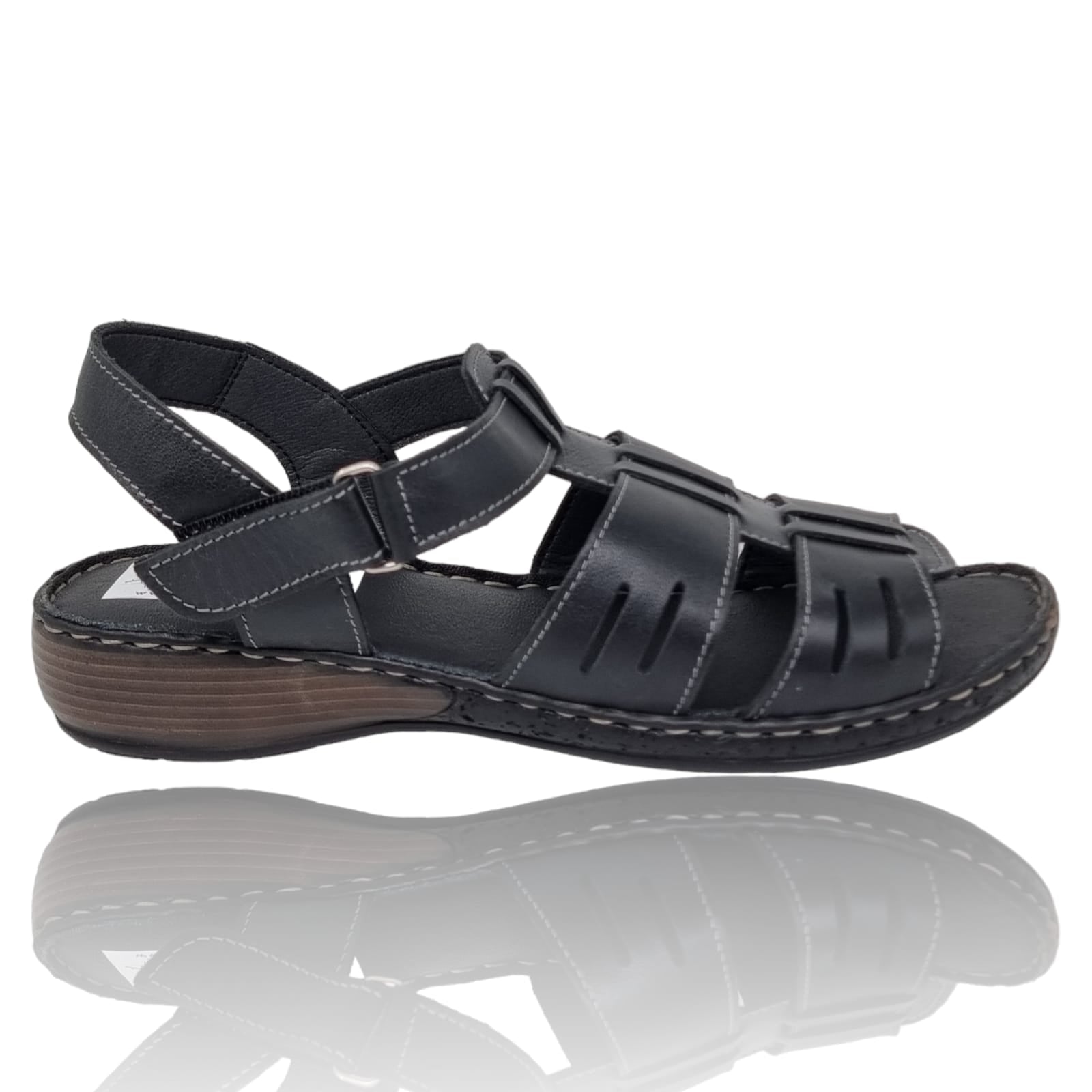 Sandale Damă Casual Confort Din Piele Naturală Neagra 13710