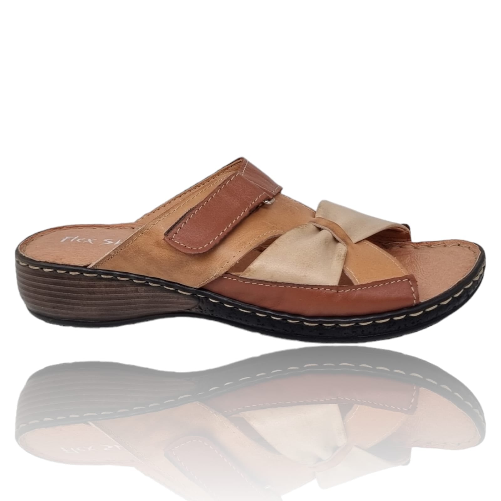 Sandale Damă Casual Confort Din Piele Naturală Maro 13712