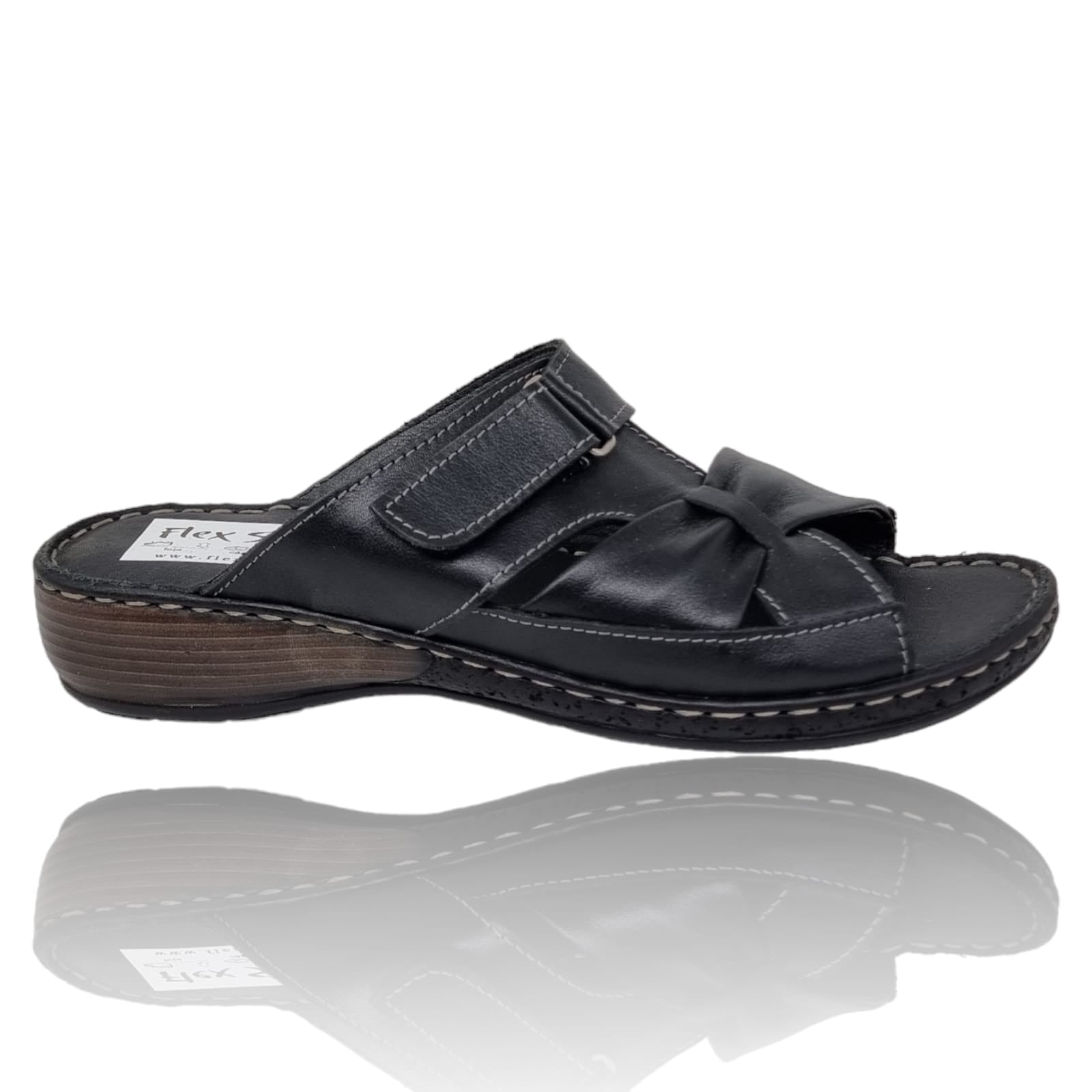 Sandale Damă Casual Confort Din Piele Naturală Neagra 13713