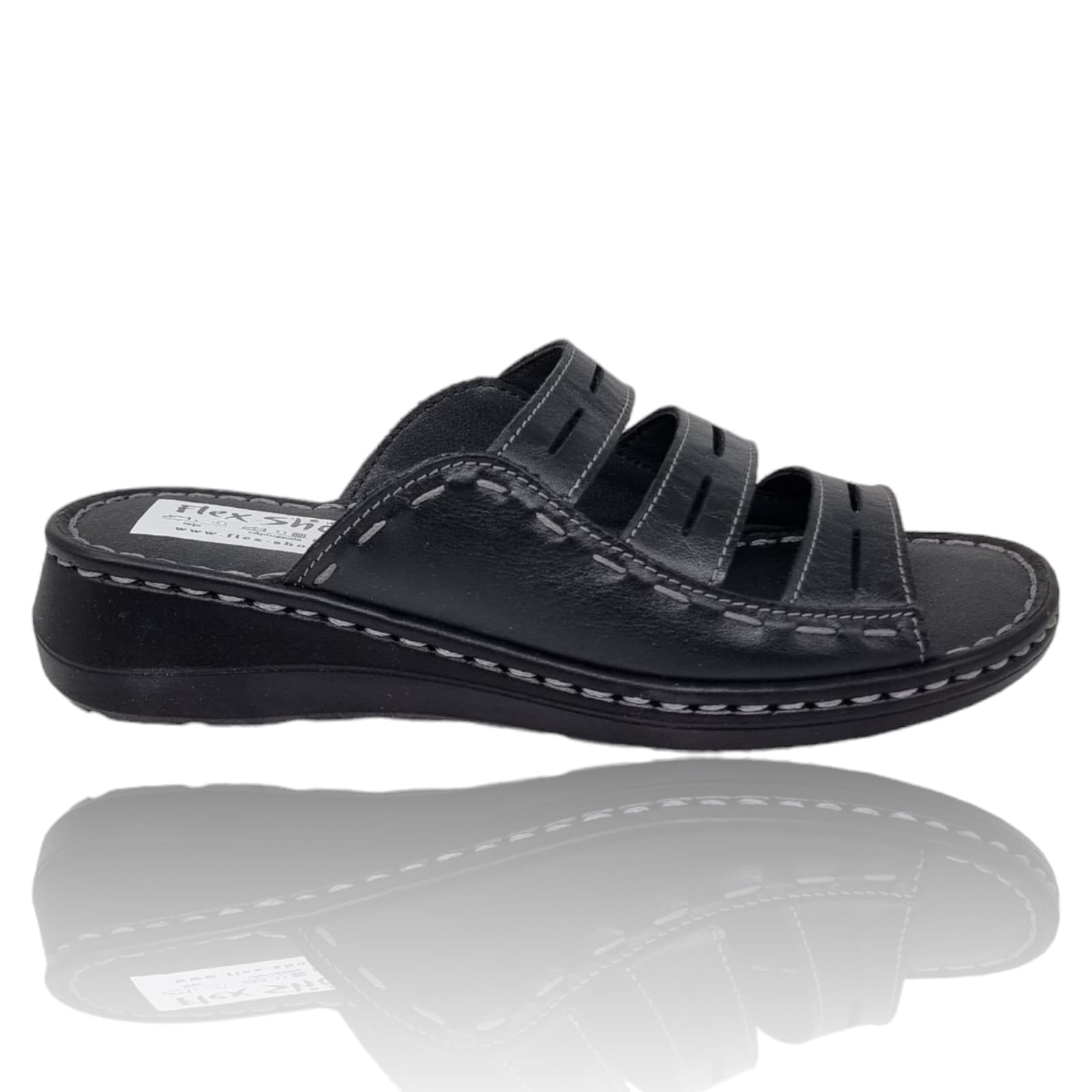 Sandale Damă Casual Confort Din Piele Naturală Neagra 13717