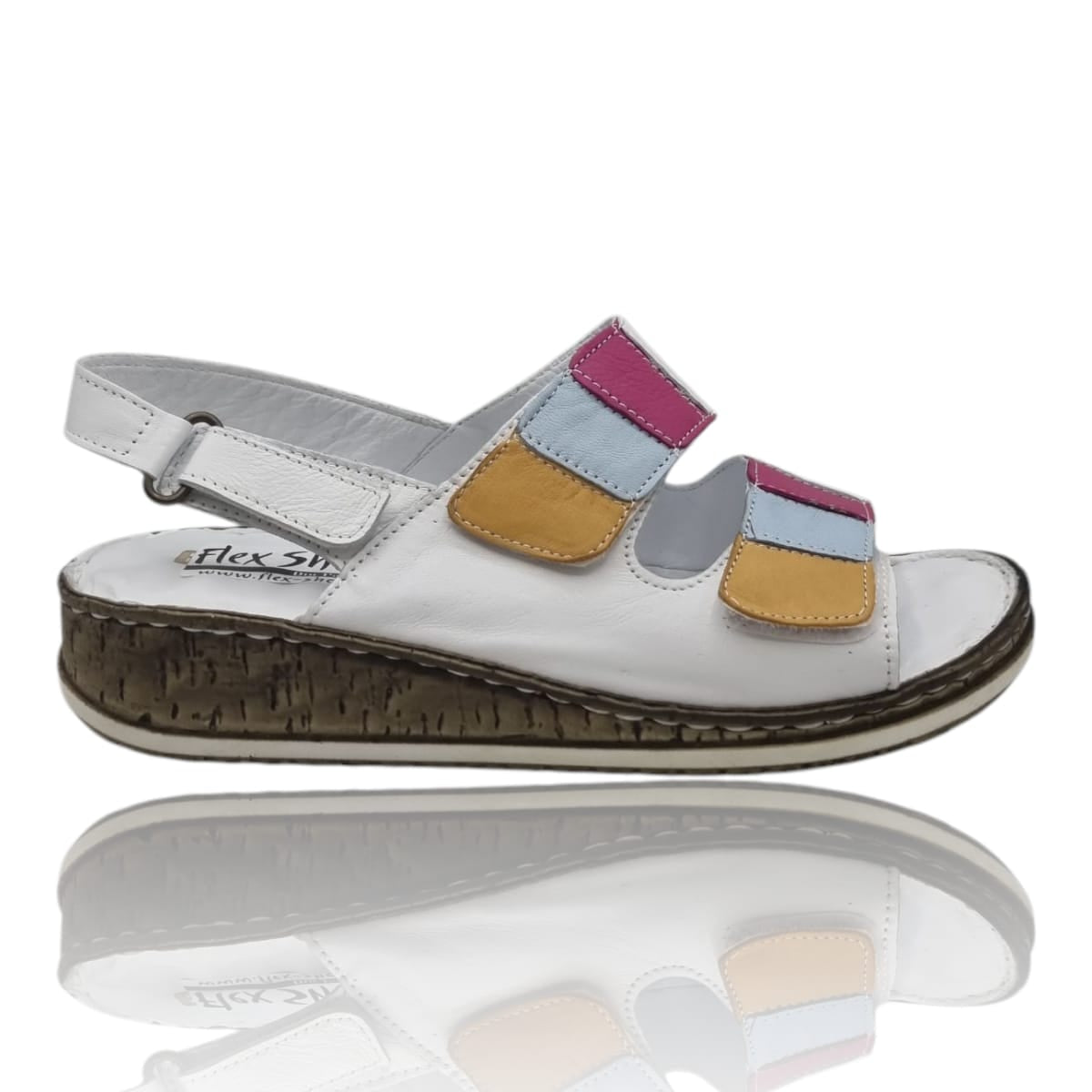 Sandale Damă Casual Confort Din Piele Naturală Albă 13752