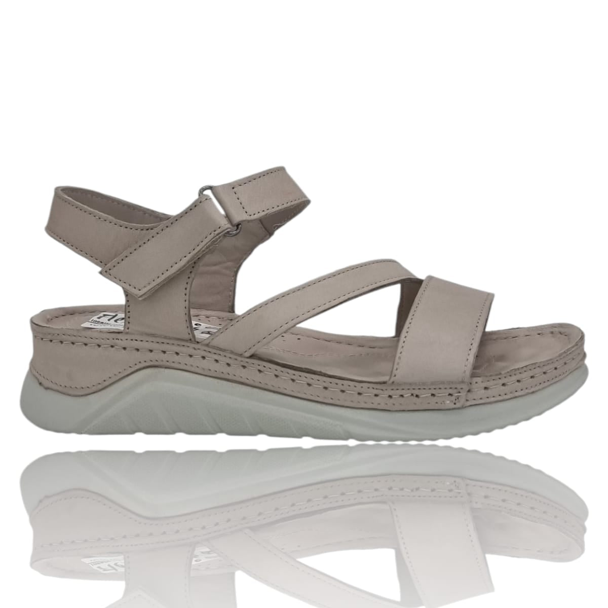 Sandale Damă Casual Confort Din Piele Naturală Bej 13743