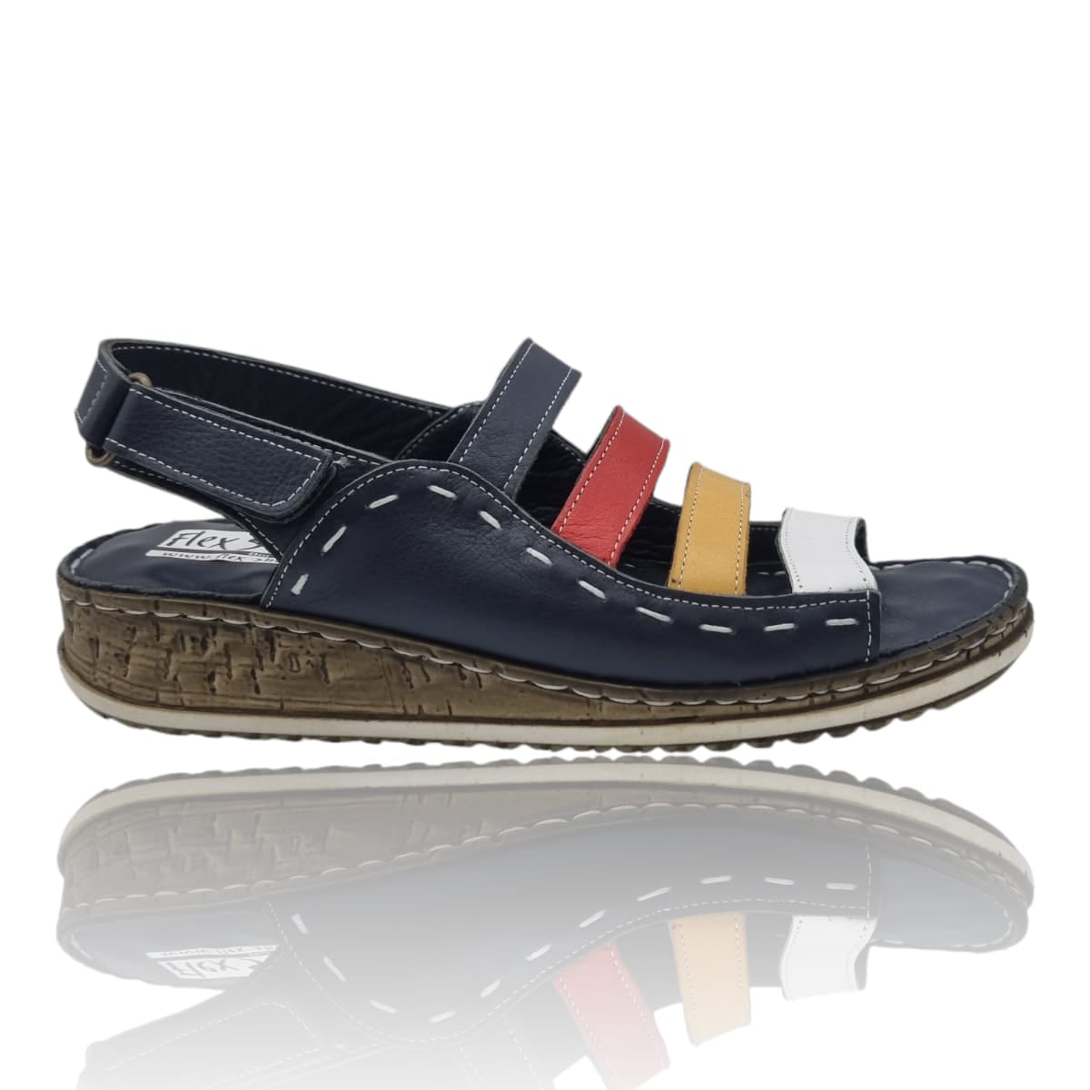 Sandale Damă Casual Confort Din Piele Naturală Blue 13757