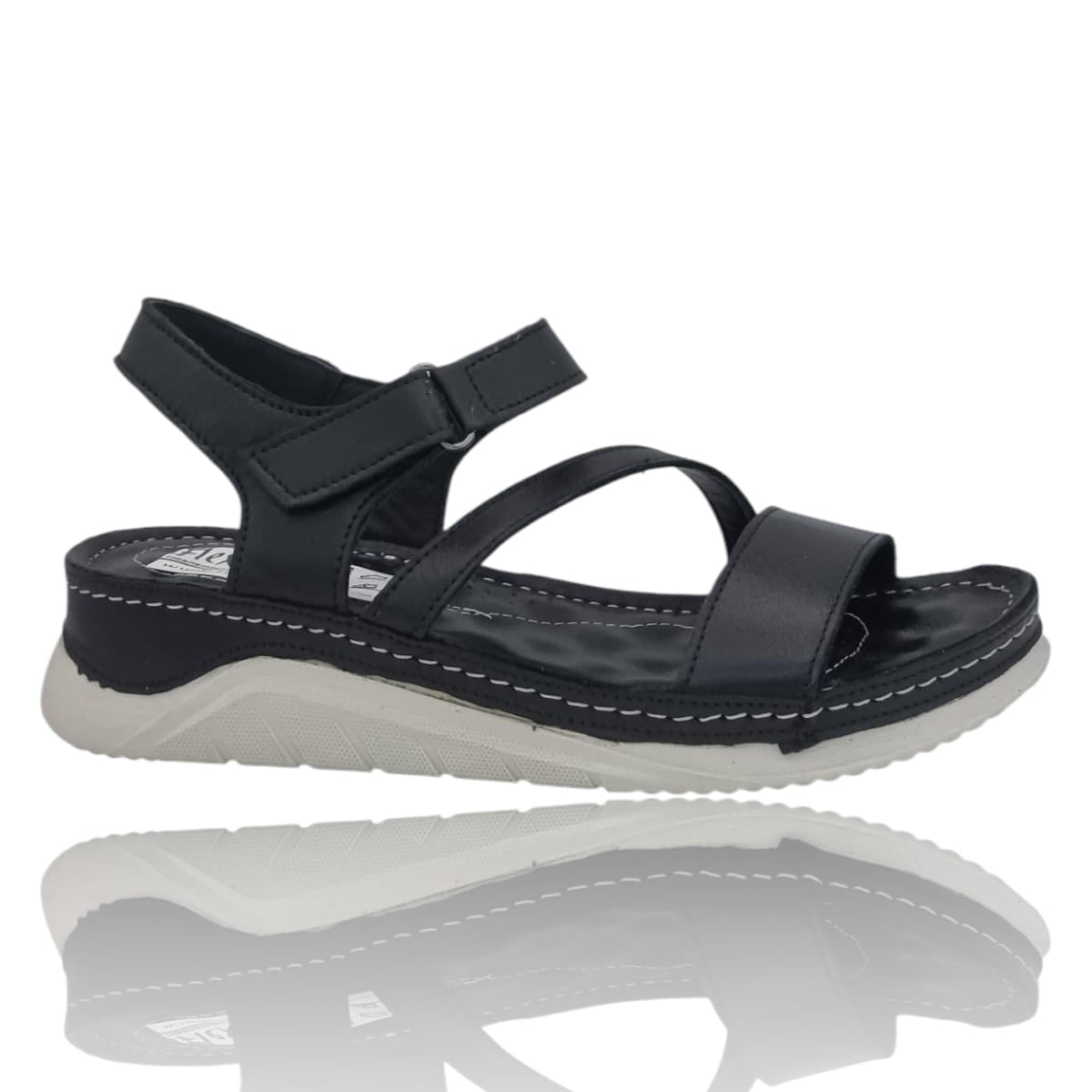 Sandale Damă Casual Confort Din Piele Naturală Neagră 13744