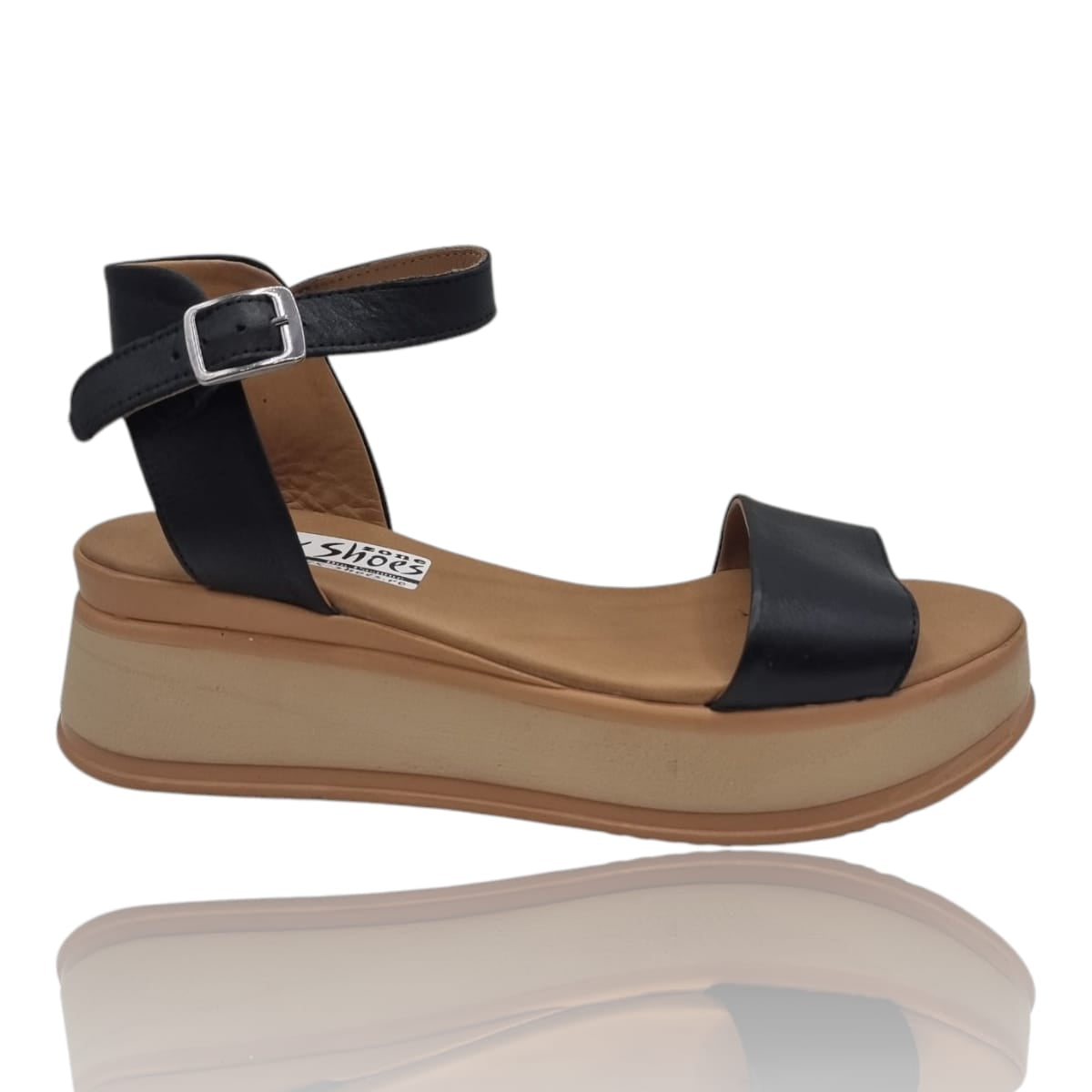 Sandale Damă Casual Confort Din Piele Naturală Neagră 13761