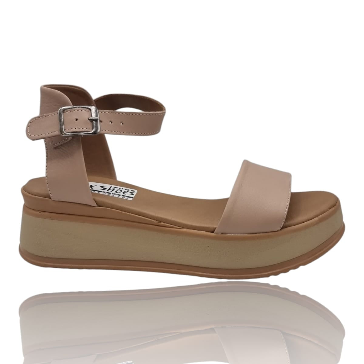 Sandale Damă Casual Confort Din Piele Naturală Nude 13763