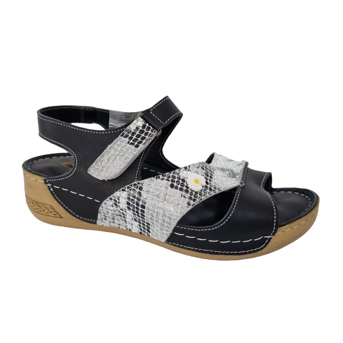 Sandale Damă Din Piele Naturală Negru 13597