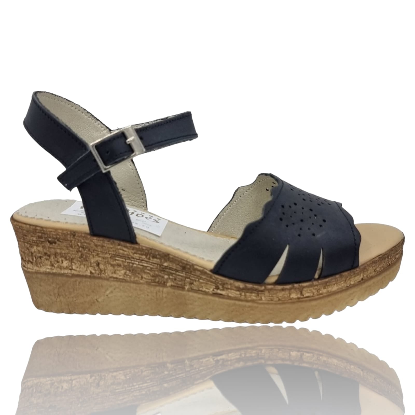 Sandale Damă Din Piele Naturală Neagra 13631