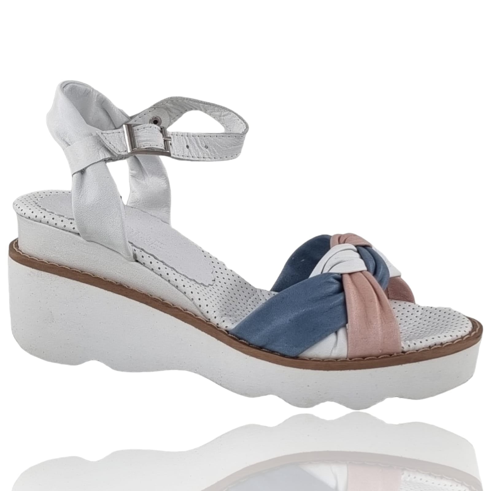 Sandale Damă Din Piele Naturală Alba 13635