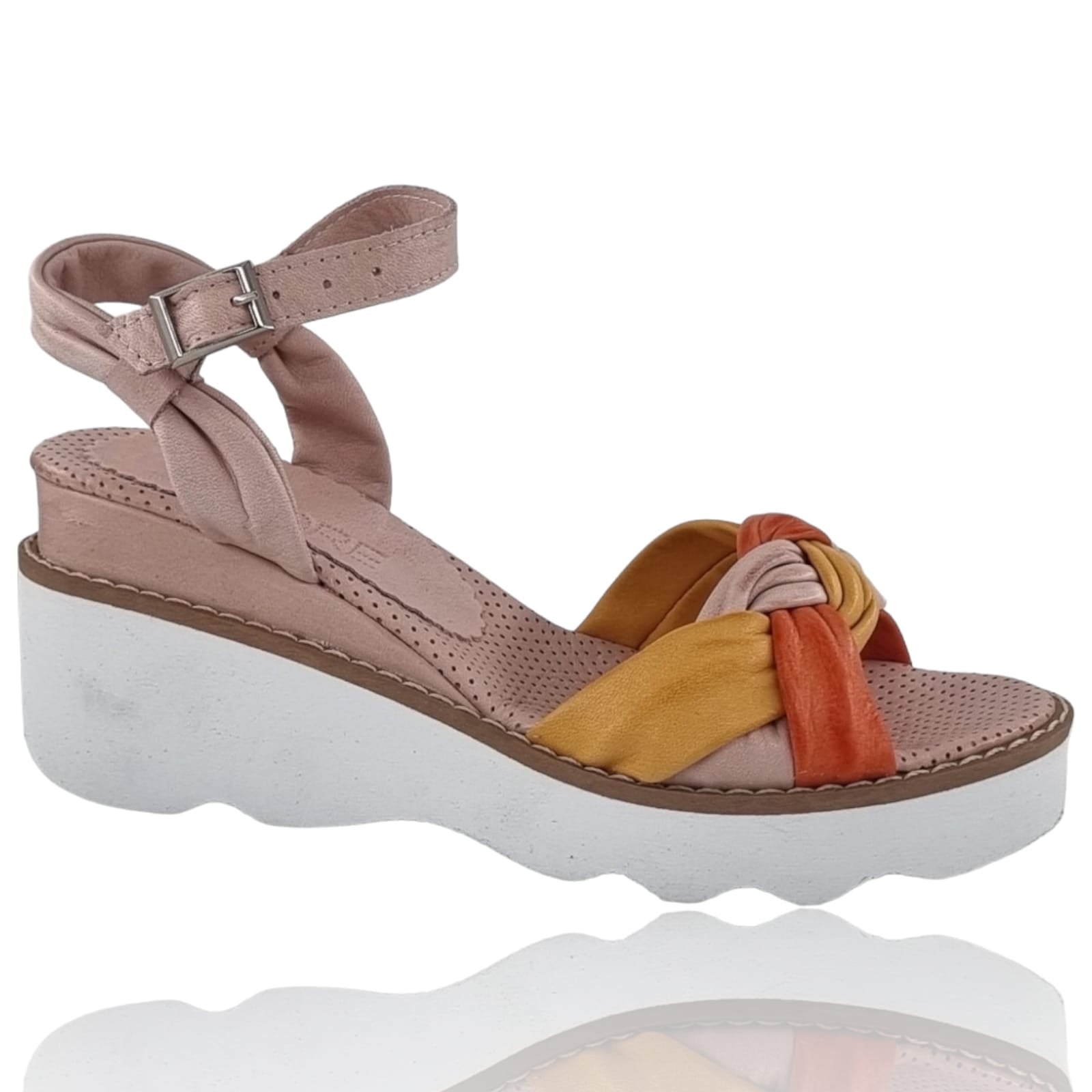 Sandale Damă Din Piele Naturală Pudra 13637