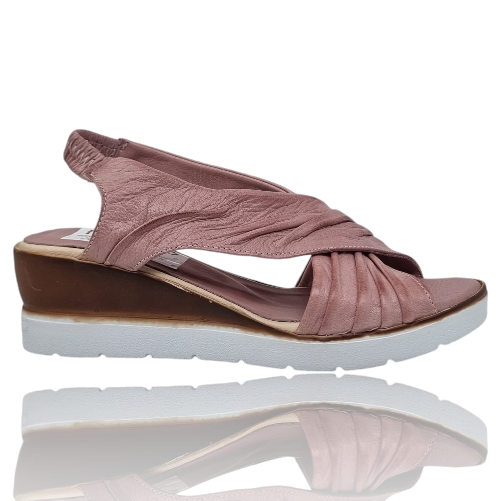 Sandale Damă Din Piele Naturală Lila Alb 13642