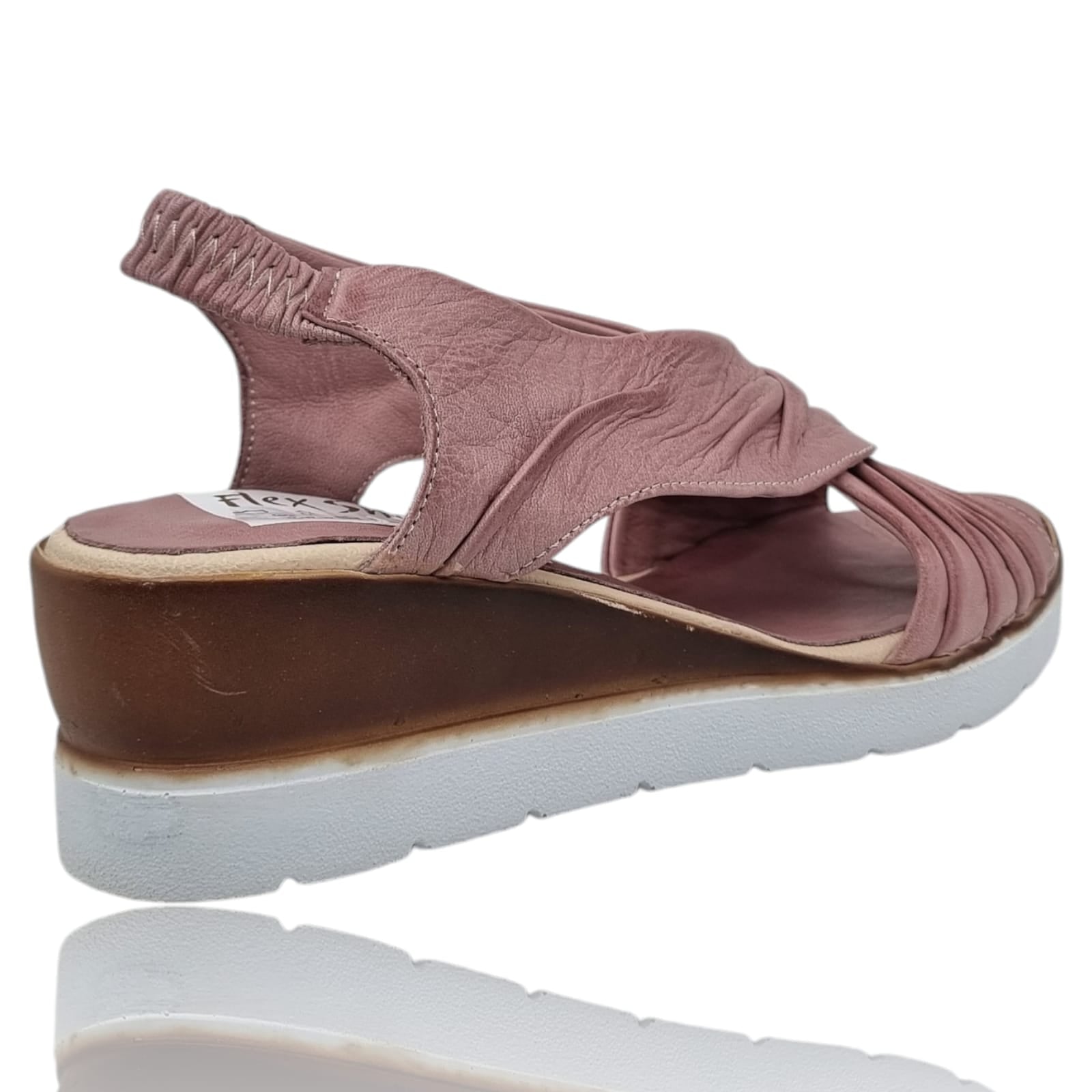 Sandale Damă Din Piele Naturală Lila Alb 13642