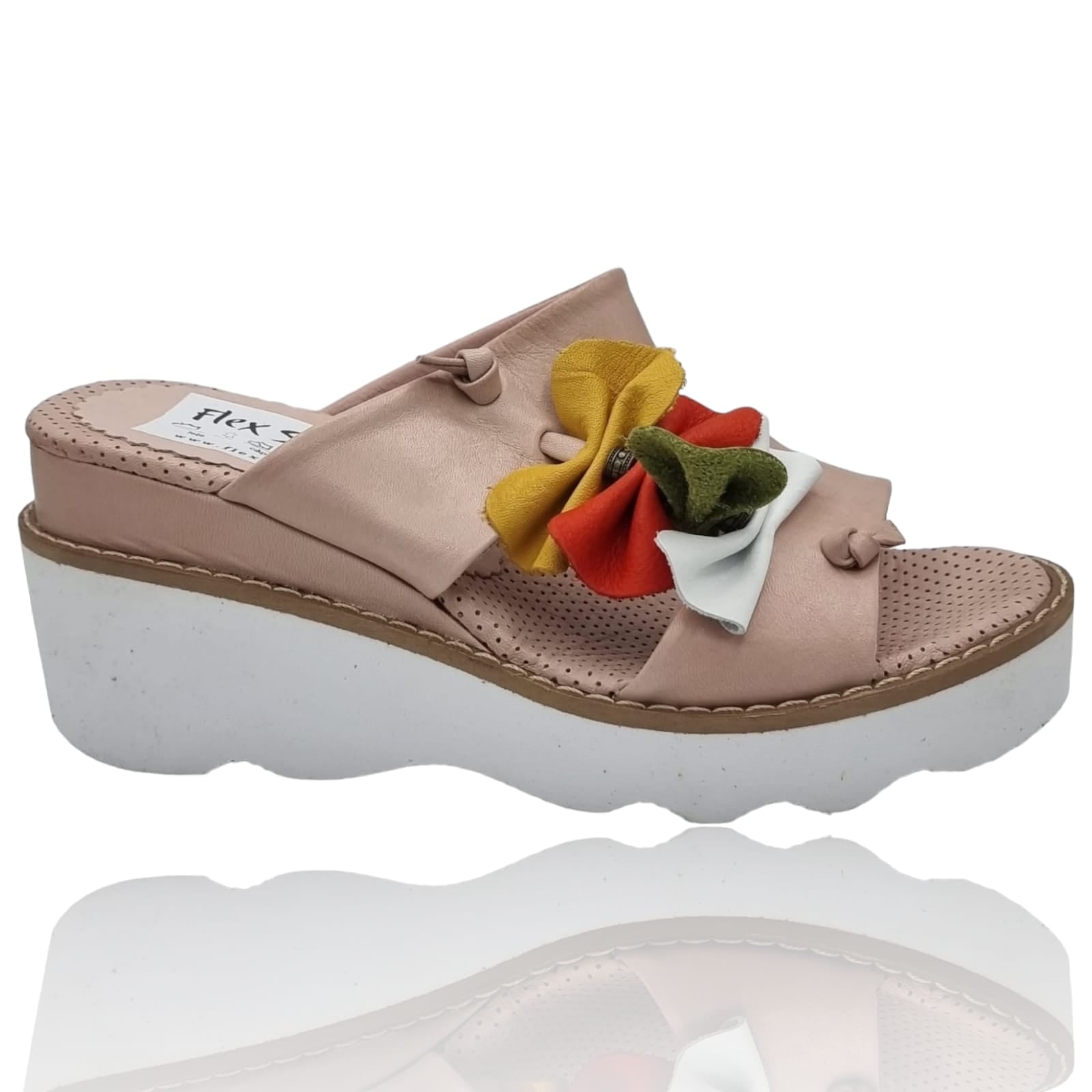 Sandale Damă Din Piele Naturală Pudra 13644