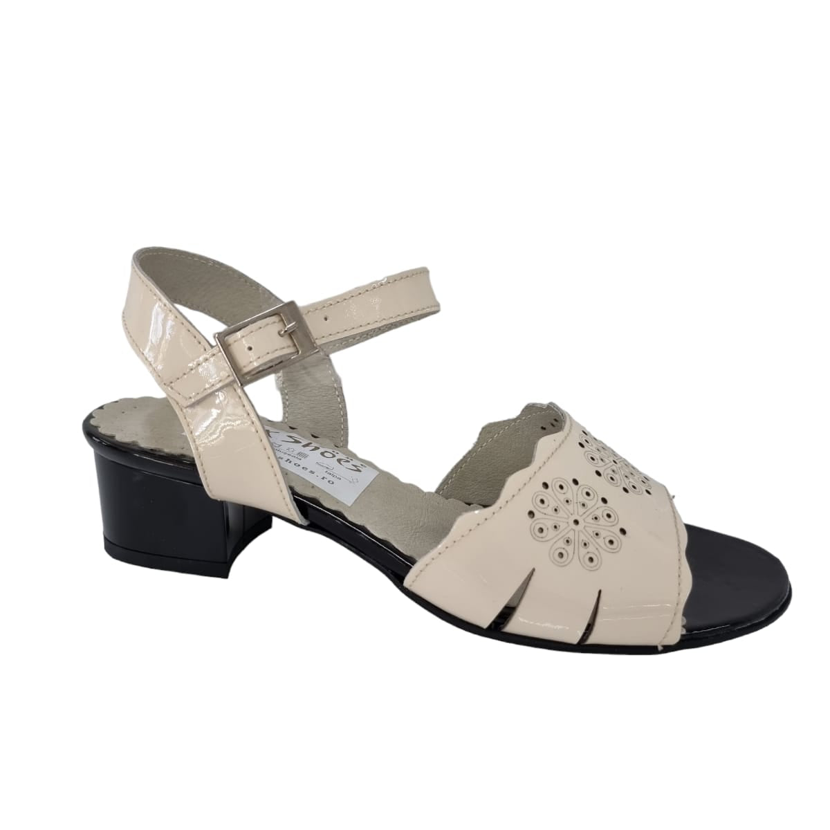 Sandale Damă Elegante Din Piele Naturală Crem 65344