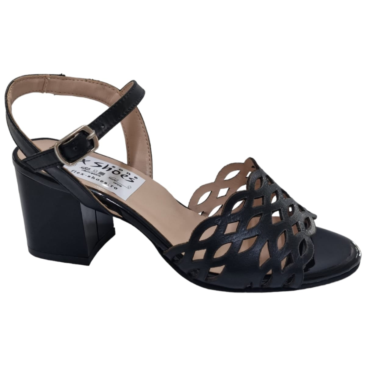 Sandale Damă Elegante Din Piele Naturală Negru 6531