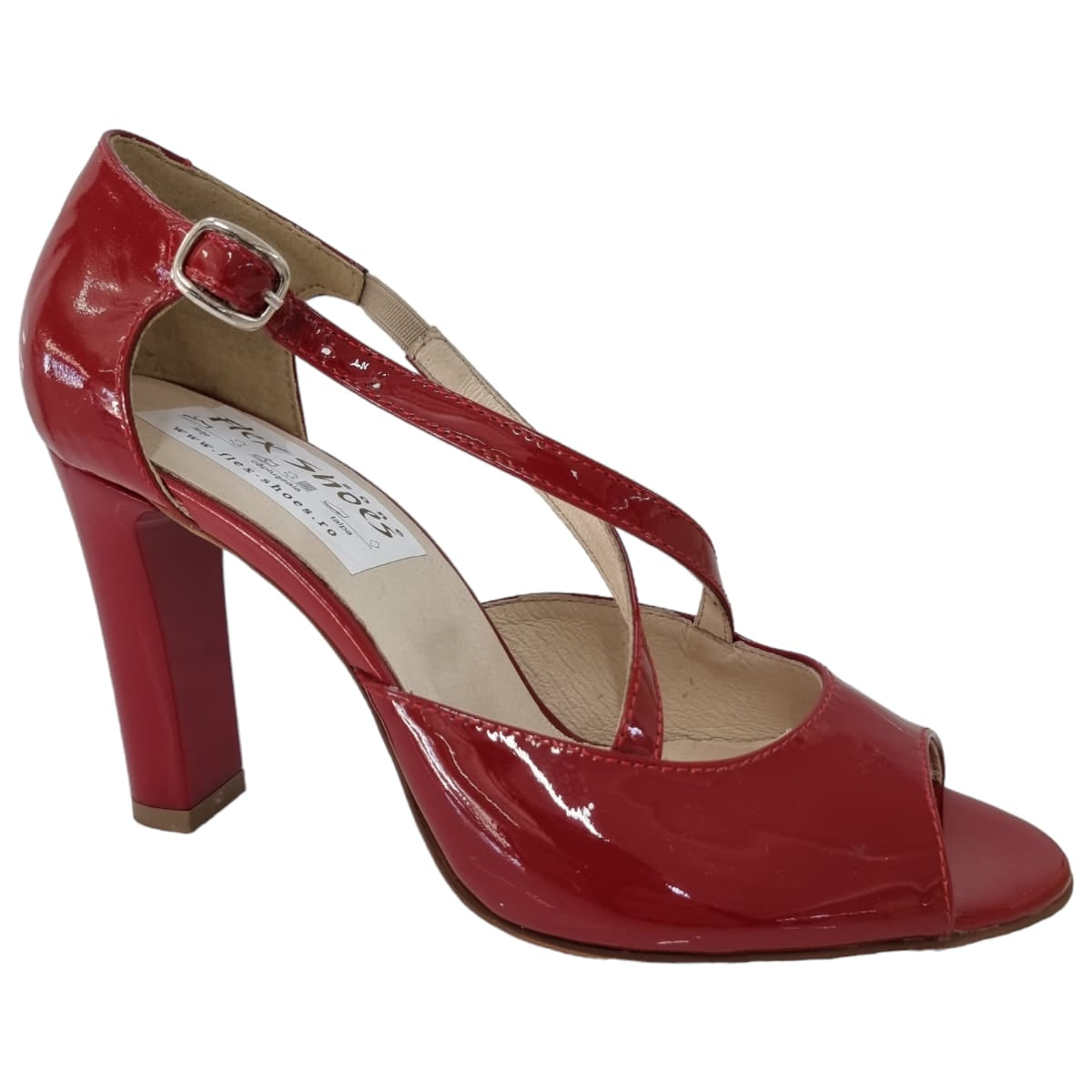 Sandale Damă Elegante Din Piele Naturală Roșu 6550