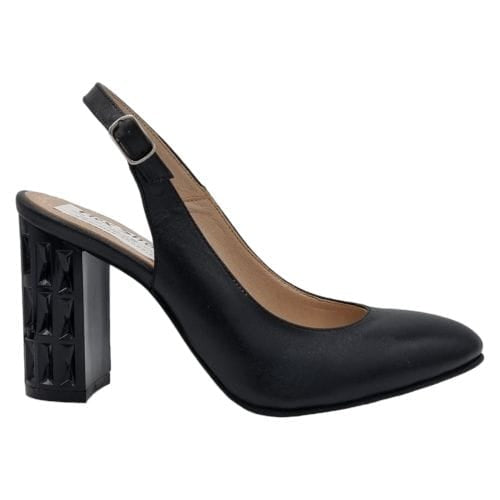 Pantofi Damă Eleganți Din Piele Naturală Negru 20519