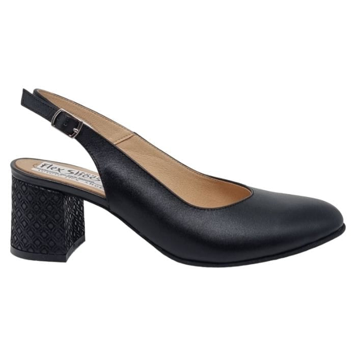 Pantofi Damă Eleganți Din Piele Naturală Negru 20523