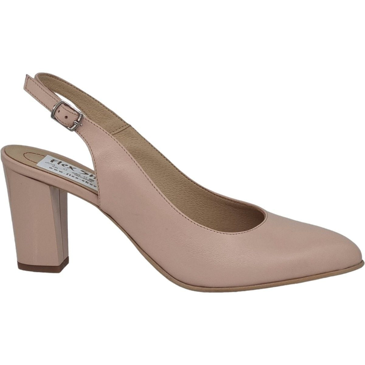 Pantofi Damă Eleganți Din Piele Naturală Nude 20524