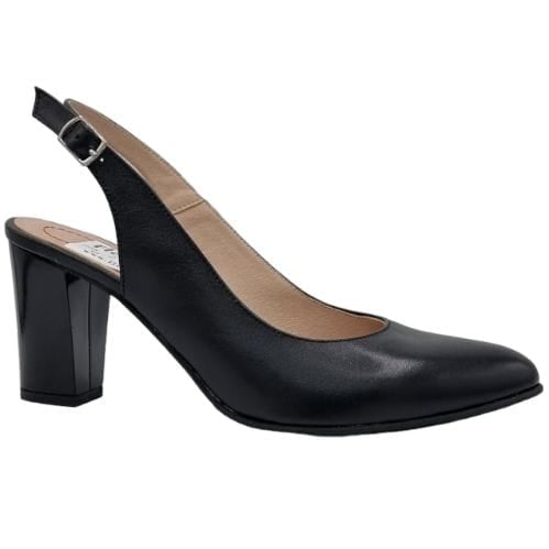 Pantofi Damă Eleganți Din Piele Naturală Negru 20525