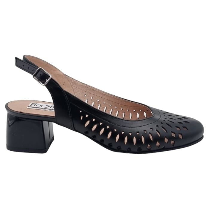 Pantofi Damă Eleganți Din Piele Naturală Negru 20527