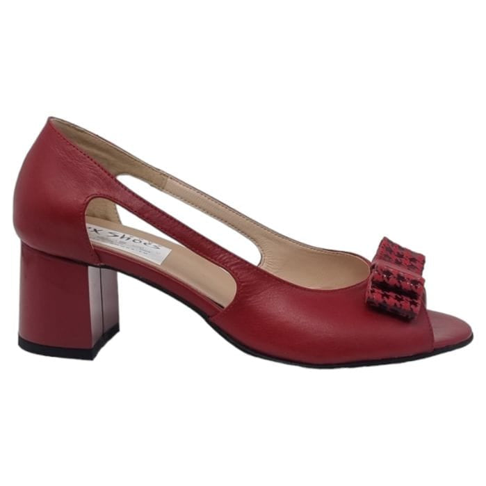 Pantofi Damă Eleganți Din Piele Naturală Rosu 20529