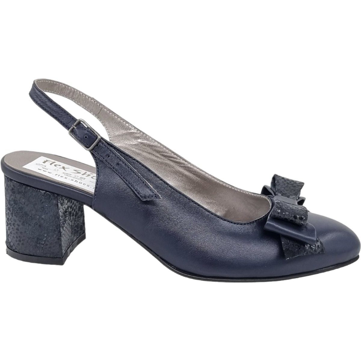 Pantofi Damă Eleganți Din Piele Naturală Blue Sz 20531