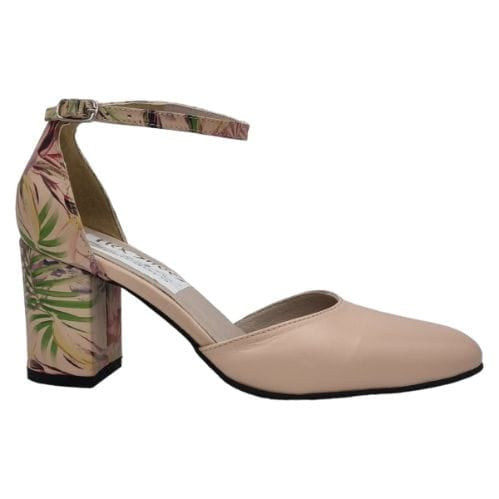 Pantofi Damă Eleganți Din Piele Naturală Nude Fl 20535