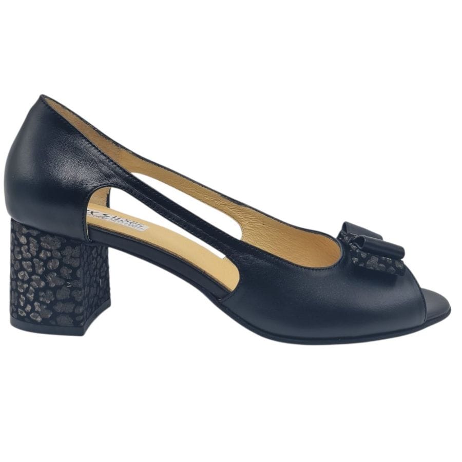 Pantofi Damă Eleganți Din Piele Naturală Neagra 20858